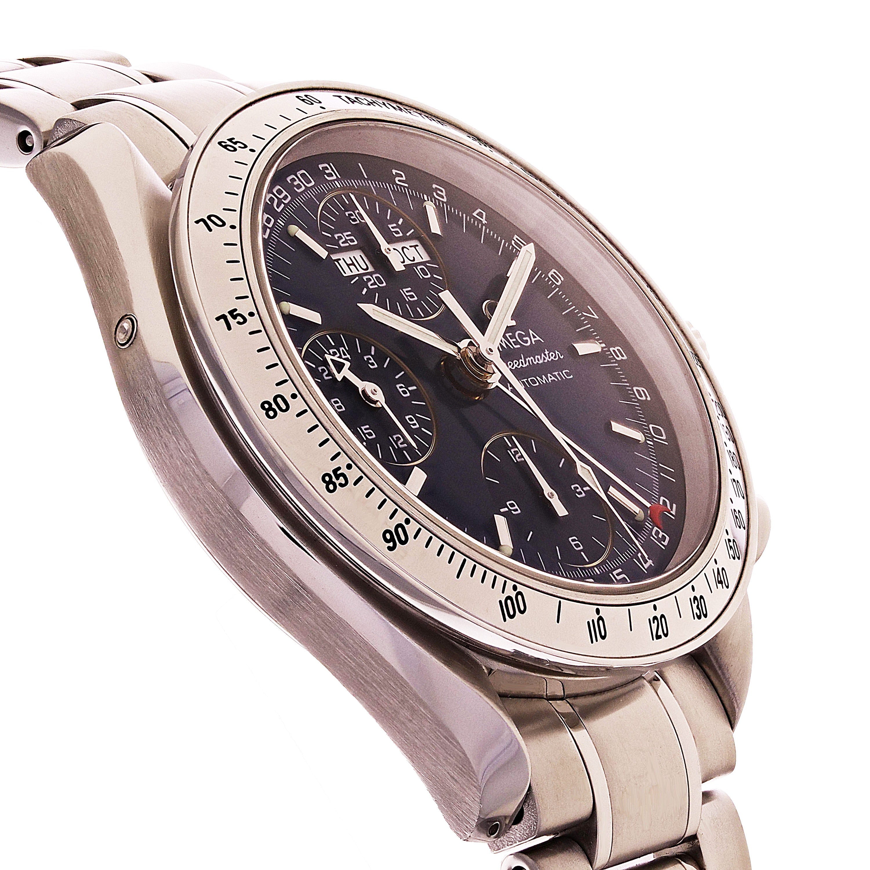 Omega Men's Speedmaster Day/Date Stainless Steel Automatic