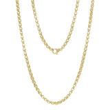 10k Yellow Gold Solid Handmade Fashion Link Necklace 20" 4.4mm 34.2 grams - 20" 34.2 grams