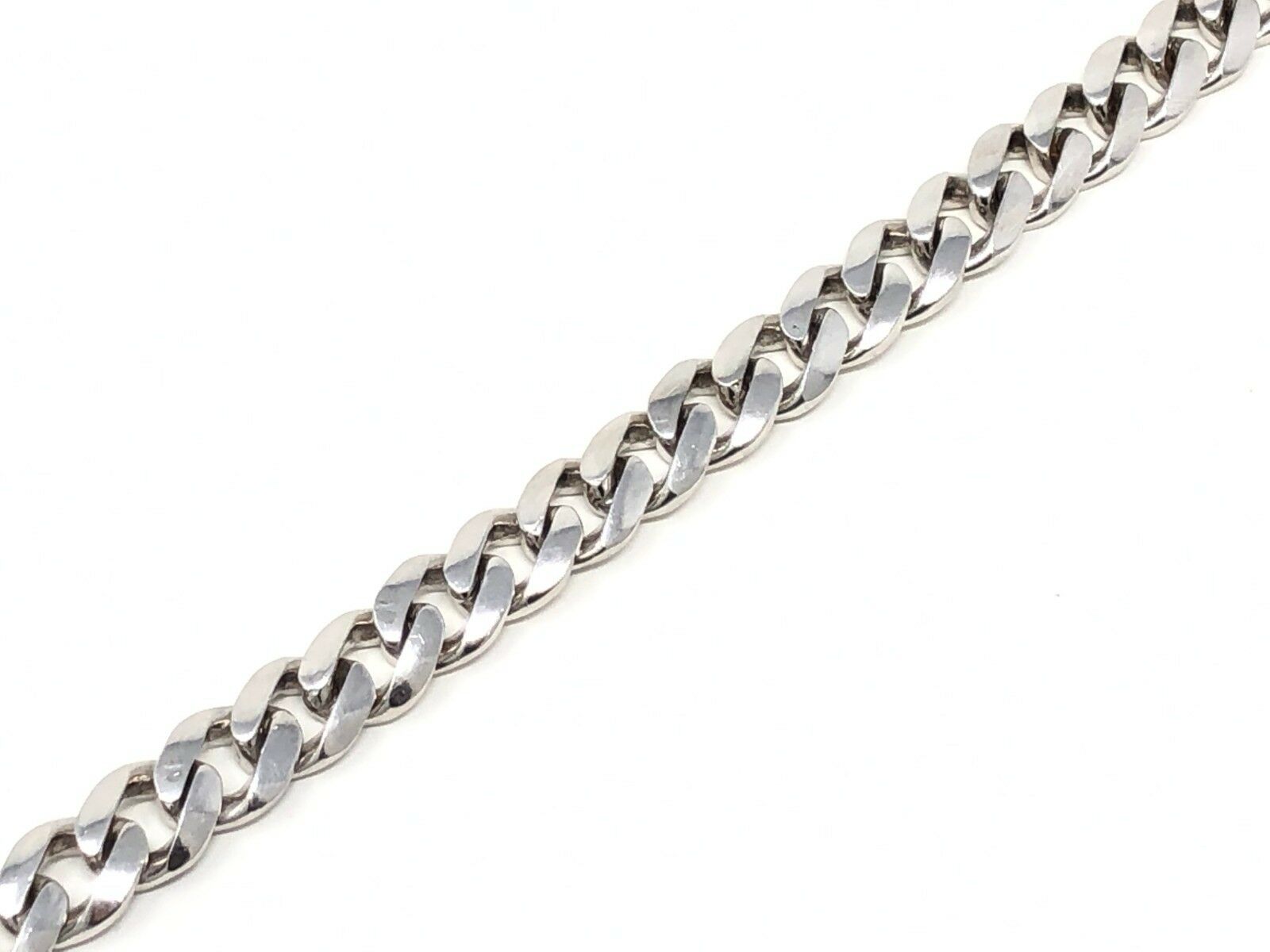 14k White Gold Miami Cuban Chain Bracelet 7.75" 8.3mm 29.5 grams