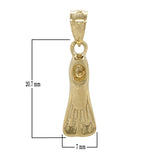 14k Yellow Gold Flipper Scuba Diving Snorkeling Charm Pendant 2.2 grams - Yellow