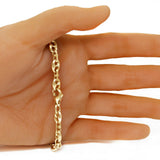 14k Yellow Gold Solid Gucci Mariner Link Chain Bracelet 9" 7.5mm 25.3 grams