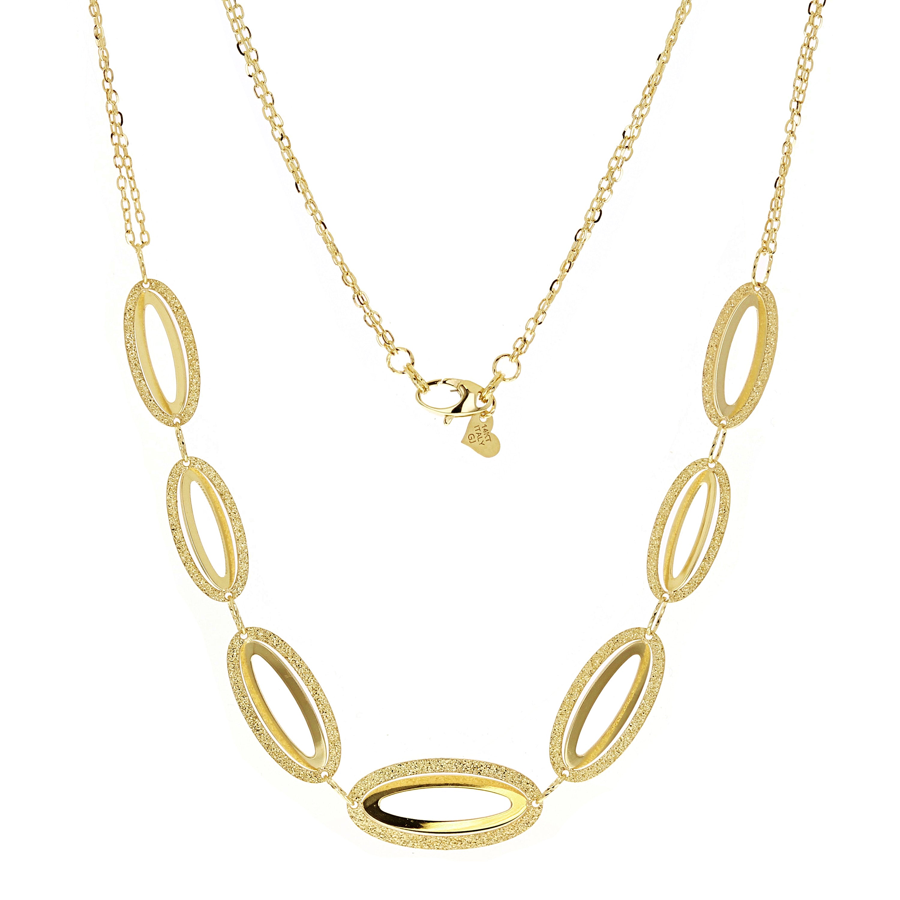 Italian 14k Yellow Gold Necklace, Bracelet & Earrings Set 16.8 grams