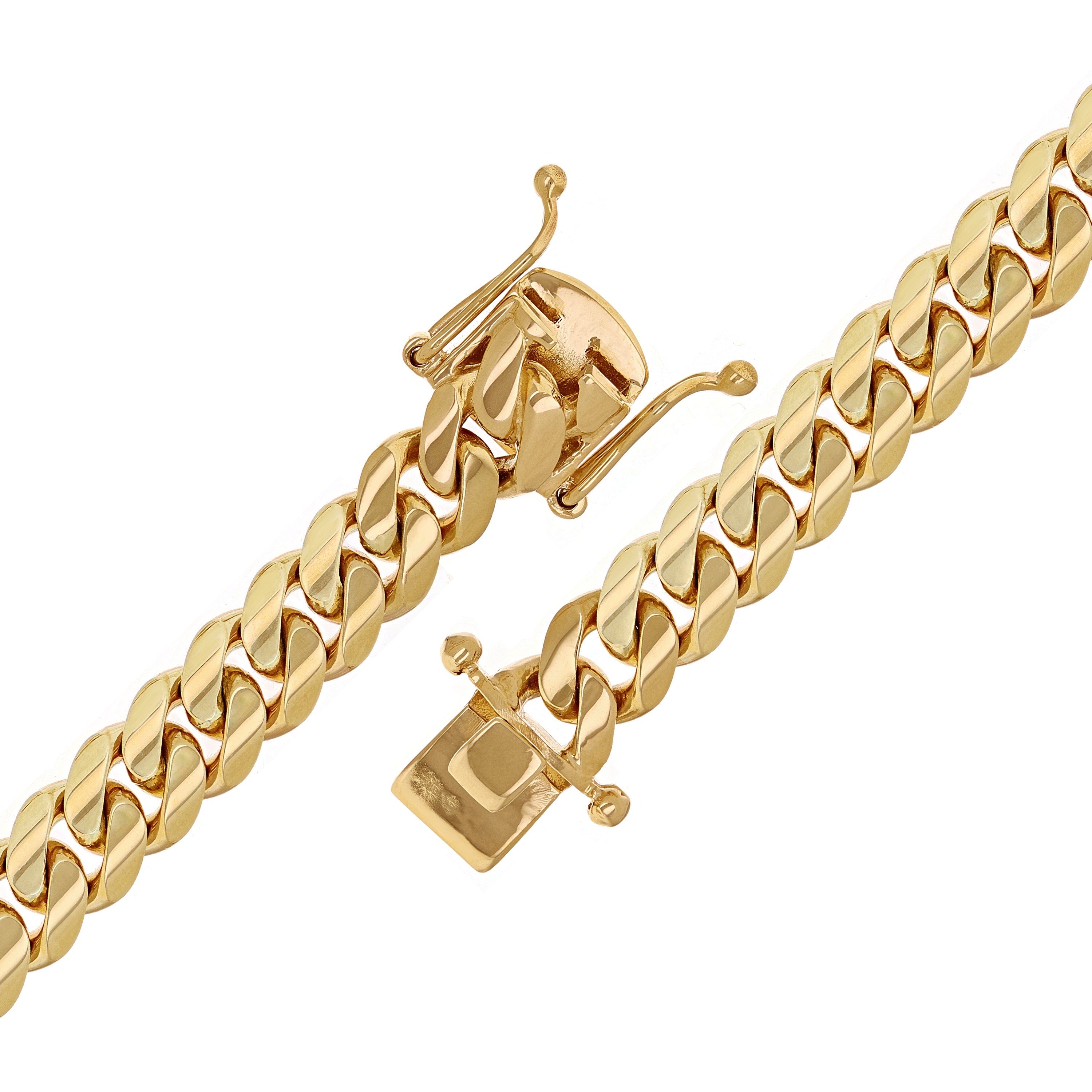 14k Yellow Gold Solid Miami Cuban Chain Bracelet 8.5" 10mm 68.3 grams