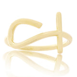 14k Yellow Gold Ankh Ring Size 8 - 13mm 3.1 grams