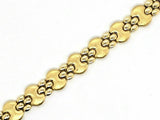 14k Yellow Gold Satin Finish Fancy Link Bracelet 7.75" 9.5mm 17 grams