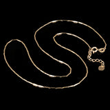 Italian 14k Yellow Gold Bar Link Chain Necklace 16" 0.9mm 3 grams