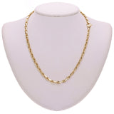 10k Yellow Gold Handmade Square Rectangle Link Chain Necklace 24" 4.5mm 38 grams