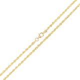 10k Yellow Gold Solid Diamond Cut Rope Chain Necklace 18" - 24" 2.5mm