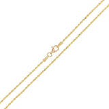 10k Yellow Gold Solid Diamond Cut Rope Chain Necklace 18" 1.5mm 3.5 grams - 18" 3.5 grams