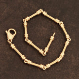 10k Yellow Gold Solid Handmade Fashion Link Bracelet 7" 4mm 10.2 grams - 7" 10.2 grams