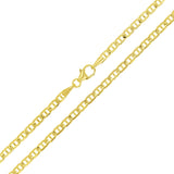 Italian 14k Yellow Gold Solid Anchor Mariner Link Chain Necklace 20" 3mm 8.4 grams - 20" 8.4 grams