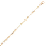 Italian 14k Yellow Gold Miraculous Medal Rosary Bracelet 7.5" 3mm 2.9 grams