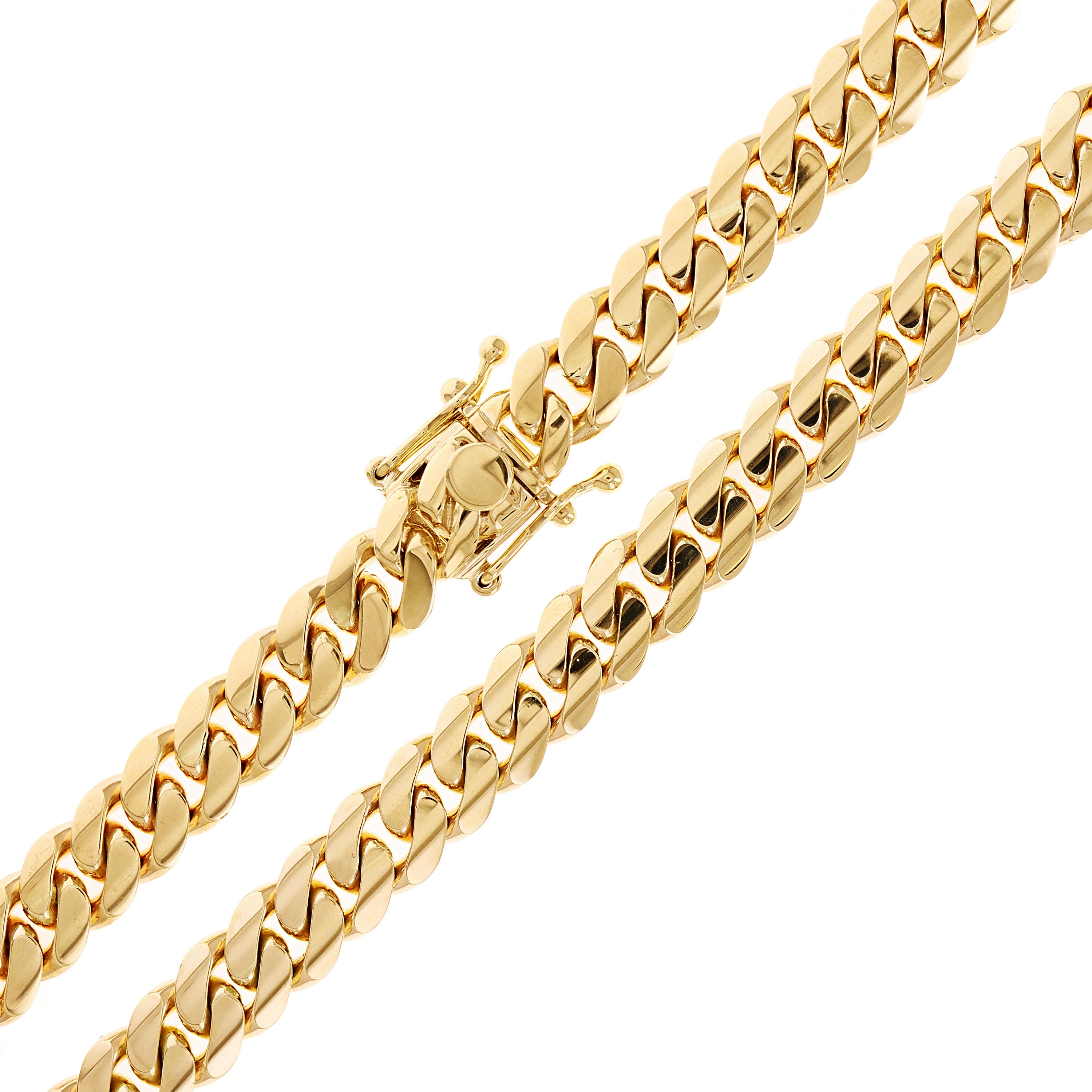 Men's 14k Yellow Gold Solid Miami Cuban Chain Necklace 26" 10mm 184 grams