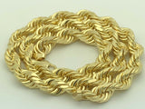 Men's Solid 14k Yellow Gold Diamond Cut Rope Chain 30" 15mm 550 grams