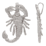 14k White Gold High Polish Scorpion Artisan Charm Pendant - White