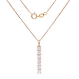14k Yellow Gold 0.30ctw Diamond Journey Anniversary Linear Pendant Necklace - Yellow