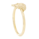 14k Yellow Gold Textured Medusa Greek Face Bright Polished Fashion Ring  Size 8