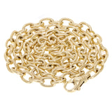 14k Yellow Gold Solid Handmade Oval Link Chain Necklace 20" - 28" 6.9mm