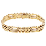 Men's 14k Yellow Gold 0.70ctw Diamond Watch Link Bracelet 8.5" 10.8mm 35 grams - Yellow  8.5"  10.8mm  0.7ctw  35grams