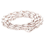 14k White Gold Handmade Fashion Link Necklace 26" 5.8mm - White,26"