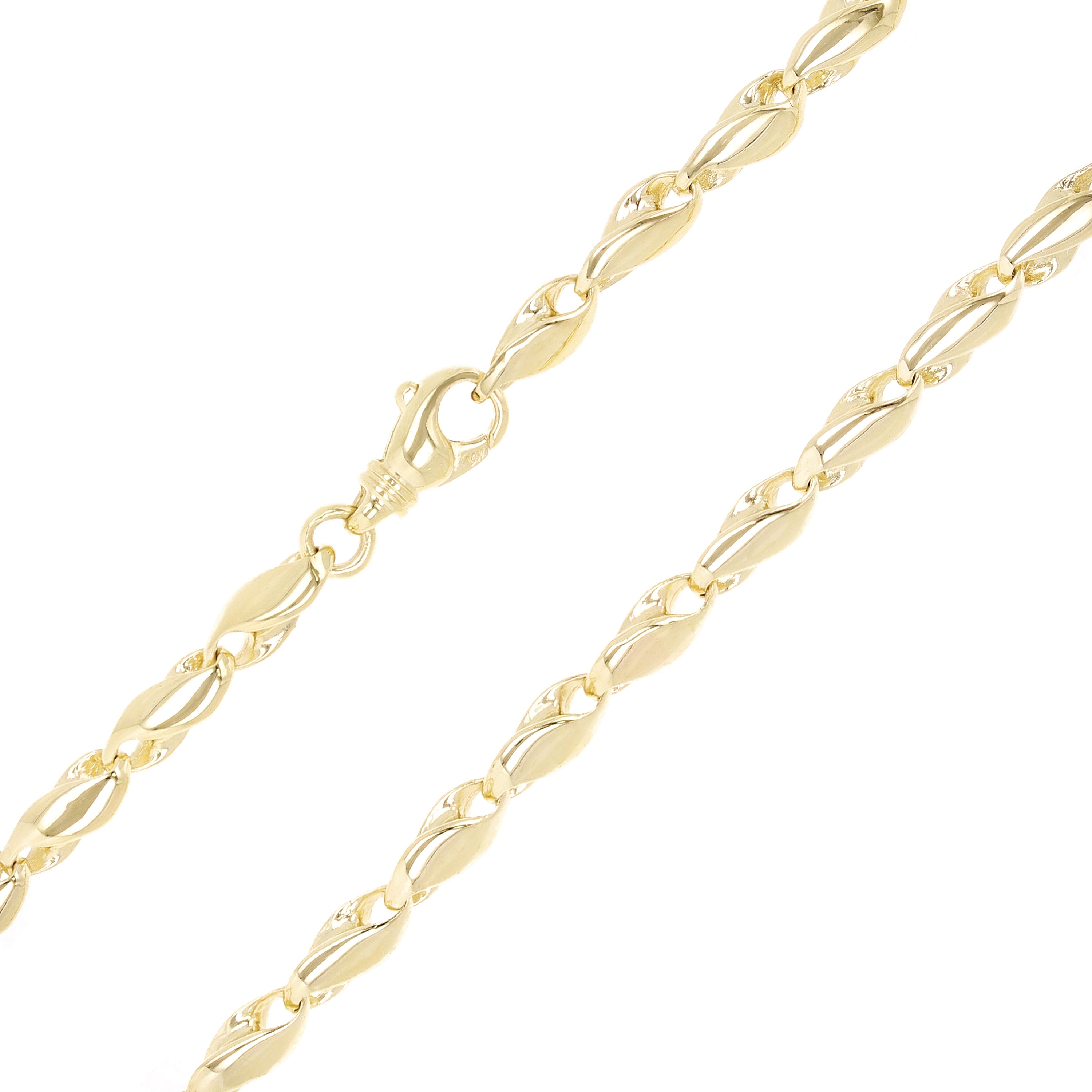 14k Yellow Gold Handmade Fashion Link Necklace 16" 5.8mm - Yellow,16"
