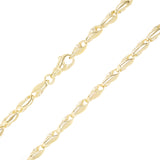 14k Yellow Gold Handmade Fashion Link Necklace 16" 5.8mm - Yellow,16"