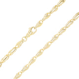 10k Yellow Gold Fancy Link Chain Necklace 16" 5.82mm - Yellow,16"