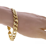 14k Yellow Gold Curb Link Chain Bracelet 8.75" 10mm 39.8 grams - 8.75"