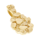 10k Yellow Gold Solid Oval Nugget Charm Pendant 21.6 x 12.5mm 3.3 grams
