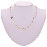 Italian 14k Yellow Gold Diamond Shape Link Chain Necklace 18" 7.8mm 10.2 grams - 18" 10.2 grams