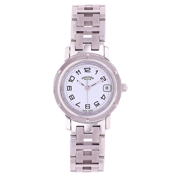 Hermes Ladies Clipper Stainless Steel Quartz