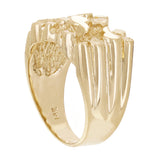 14k Yellow Gold Solid Rectangle Nugget Ring Size 7.5 - 12.4mm 9.9 grams - Ring Size 7.5