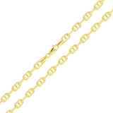 Italian 14k Yellow Gold Solid Anchor Mariner Chain Necklace 18" 4.1mm 18.8 grams - 18" 18.8 grams