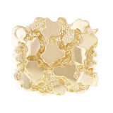 Men's 14k Yellow Gold Solid Heavy Nugget Ring Band 20mm Size 7.5 - 10.3 grams - Ring Size 7.5 10.3 grams