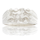 925 Sterling Silver Solid Heavy Nugget Style Ring Size 7 - Ring Size 7