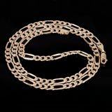 Men's Italian 14k Yellow Gold Figaro Chain Necklace 5.3 mm 20", 22", 24", 26"