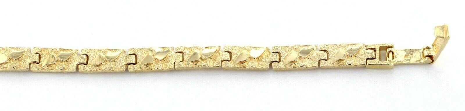 10k Yellow Gold Nugget Bracelet 8.25" 5.5mm 10.5 grams - 8.3" 10.5 grams