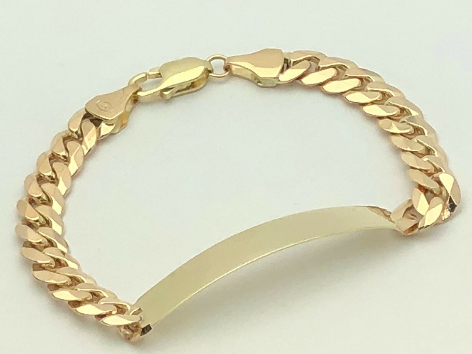 14k Yellow Gold Handmade Fashion Link Bracelet 8" 8.8mm 23.7 grams