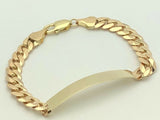 14k Yellow Gold Handmade Fashion Link Bracelet 8" 8.8mm 23.7 grams