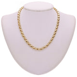 14k Yellow Gold Solid Handmade Bullet Link Necklace 20" 5.5mm 59 grams - 20" 59 grams