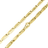 10k Yellow Gold Fancy Link Chain Necklace 16" 5mm - Yellow,16"
