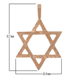 14k Rose Gold Diamond Cut Jewish Star of David Charm Pendant 3.3 grams - Rose