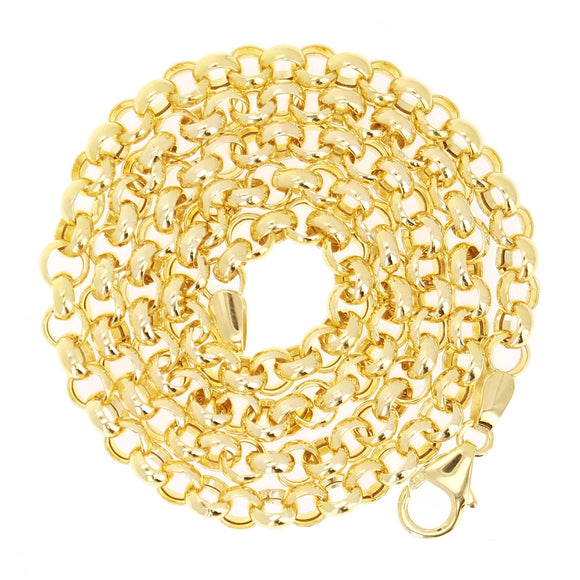 Italian 14k Yellow Gold Rolo Chain Chain Necklace 14
