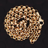 Italian 14k Yellow Gold Rolo Chain Chain Necklace 14" 4.7 mm 8.0 grams - 14" 8 grams