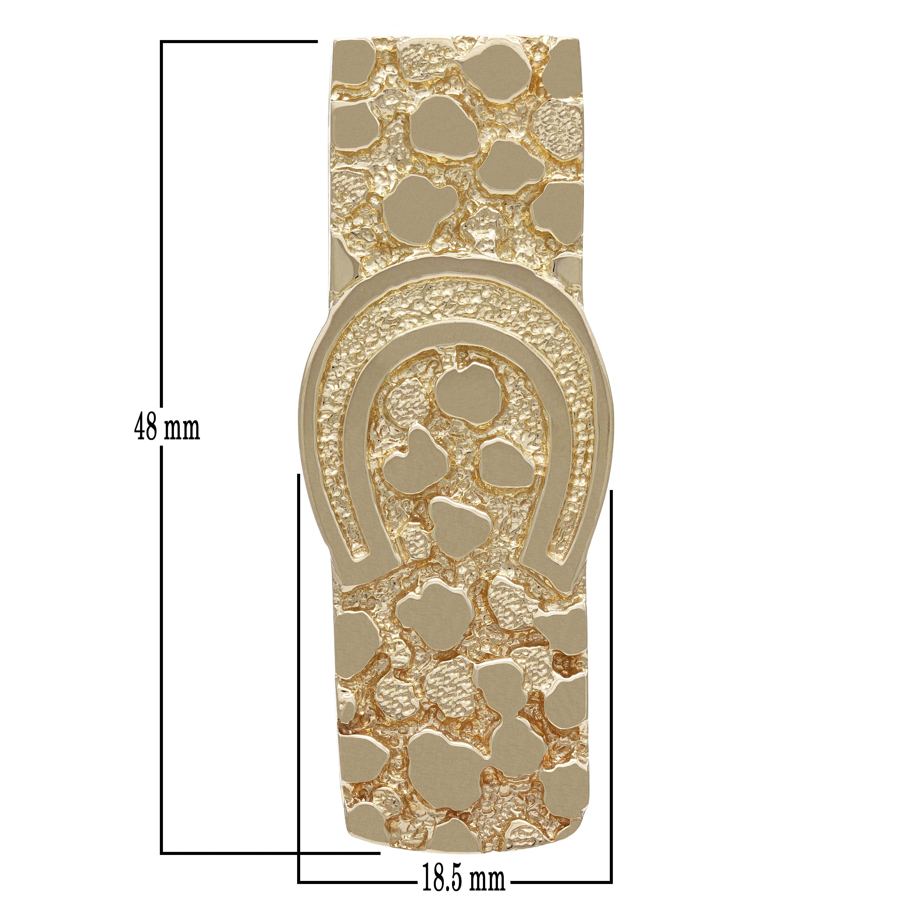 14k Yellow Gold Horseshoe Money Clip (48 mm x 18 mm) - Yellow