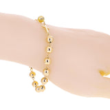 Italian 14k Yellow Gold Miraculous Medal Charm Rosary Bracelet 8.5" 8mm 7.7grams