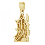 14k Yellow Gold Japanese Samurai Warrior Pendant Charm Pendant Small - Small