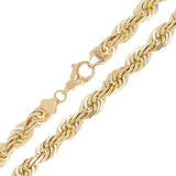 14k Yellow Gold Solid Diamond Cut Rope Chain Necklace 16" 12mm - 16",12mm
