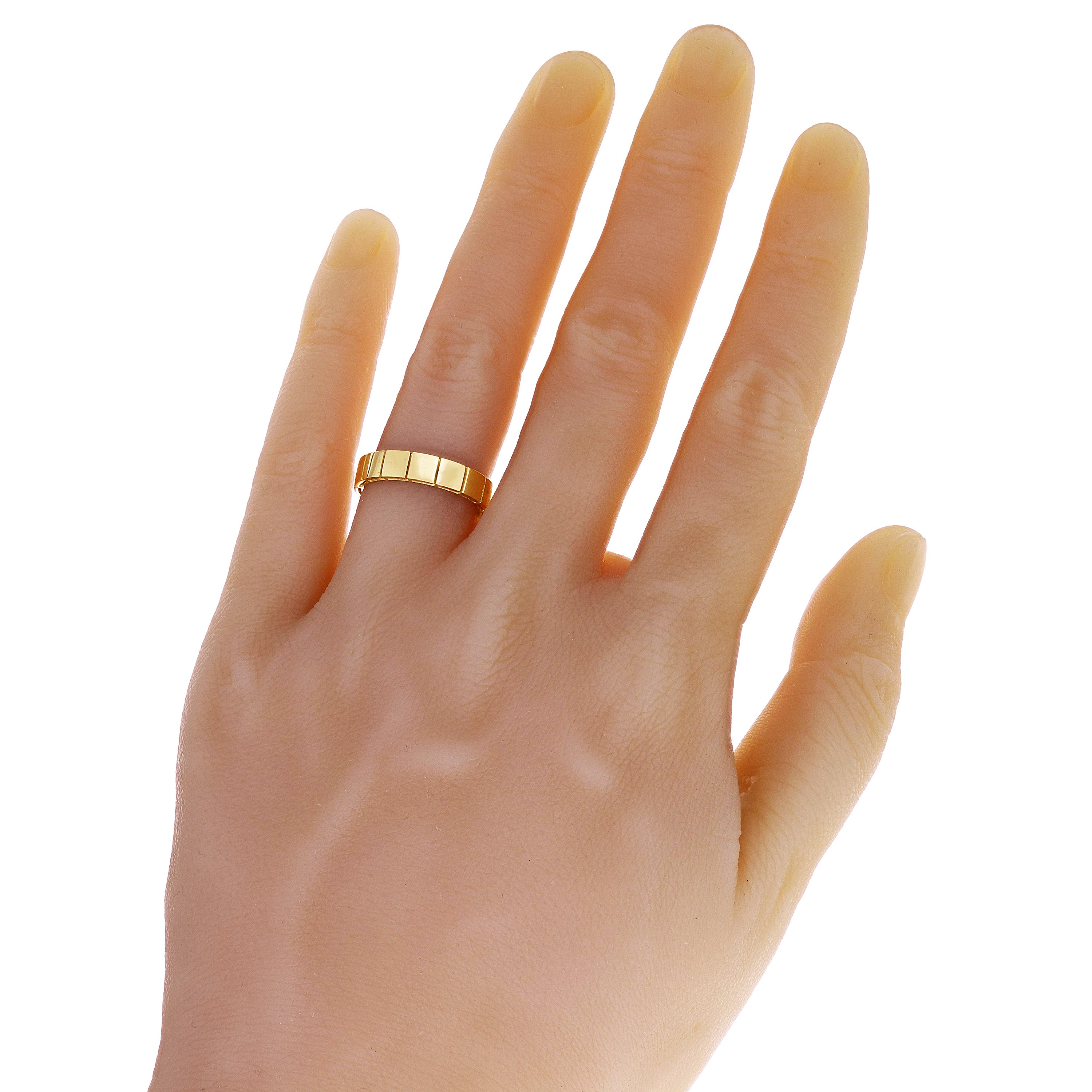 14k Yellow Gold Ice Cube Square Ring Band Size 7.5 4.4mm 4.3 grams