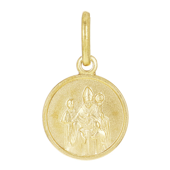 Italian 14k Yellow Gold Confirmation & Communion Small Medal Charm Pendant 1gram - Small